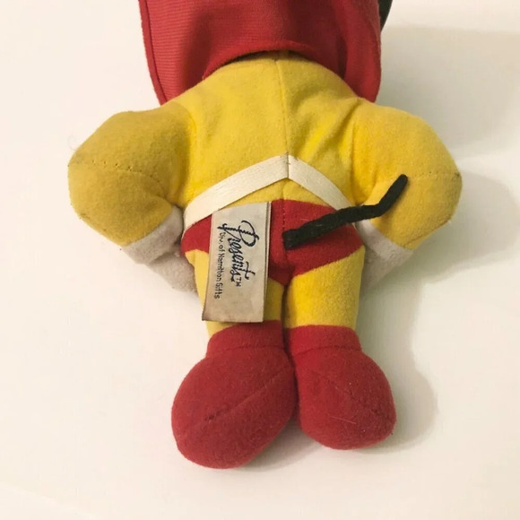 1988 Vintage Viacom Vinyl Head Mighty Mouse Plush Toy 8 Inch  Tall - Picture 9 of 16